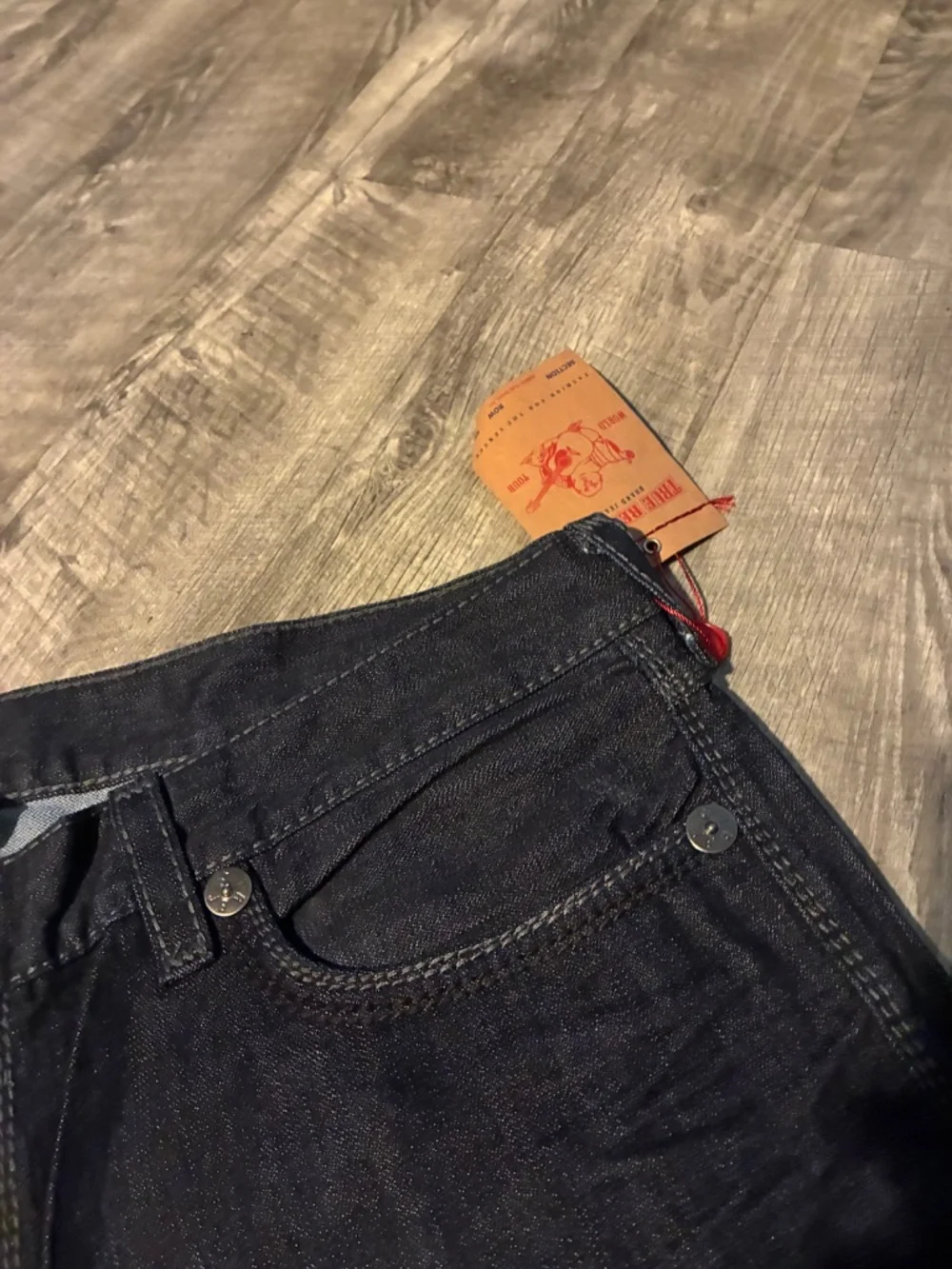 True Religion Jeans Men’s SZ 44 Ricky Big QT Blue Black Grey Made In Usa